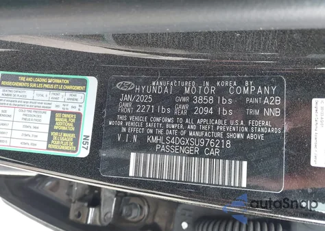 2025 Hyundai Elantra Sel Convenience из США, поврежденный, VIN KMHLS4DGXSU976218